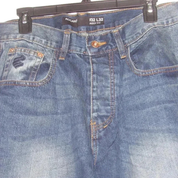 ROCAWEAR Baggy Fit Medium Wash Jeans Size 32 x 32 - Picture 2 of 5